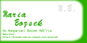 maria bozsek business card